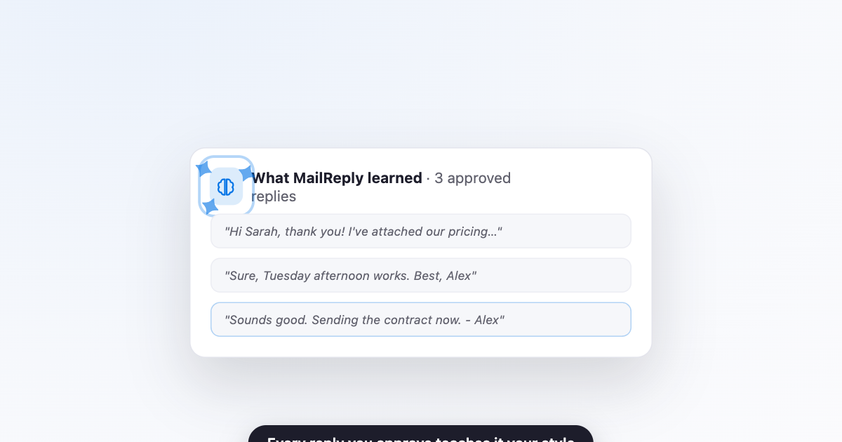 AI email assistant that learns your writing style